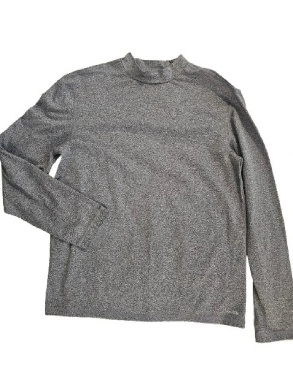 Tek Gear Men's Gray Long-Sleeve Mock Neck Shirt